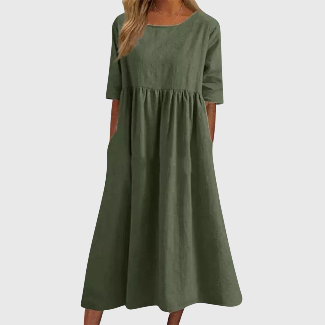 Elena | Vestido elegante de manga corta