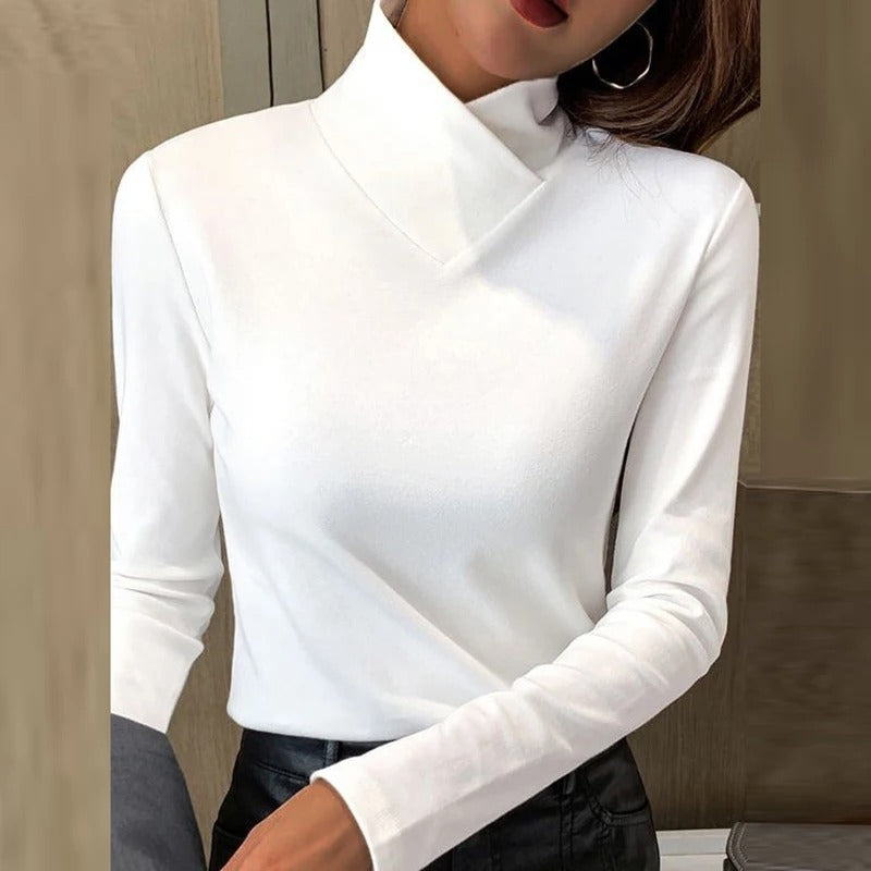 Adriana | Jersey de cuello alto elegante