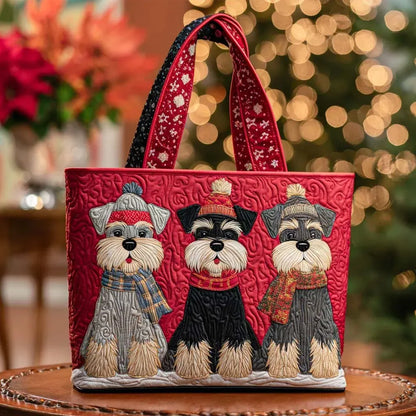 Bolso artesanal - Trío de schnauzers
