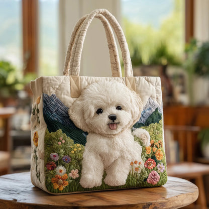 Bolso artesanal acolchado - Perro encantado