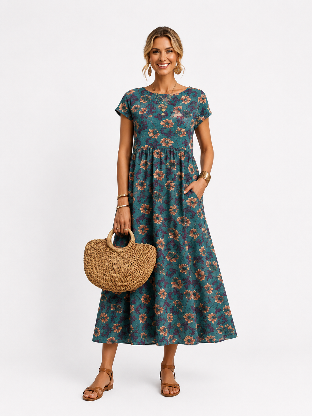 Florene | Vestido de Verano de Manga Corta