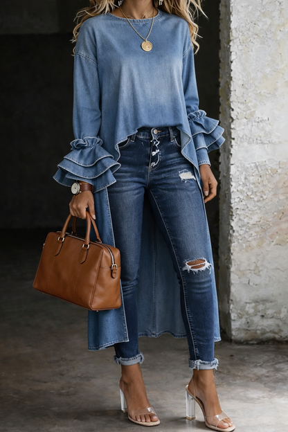 Ashley | Top tipo camisa informal