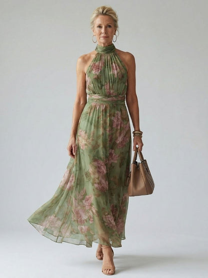 Naomi | Vestido Maxi con Cuello Halter