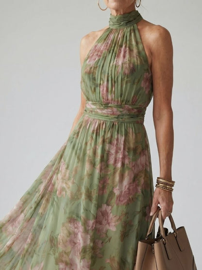 Naomi | Vestido Maxi con Cuello Halter