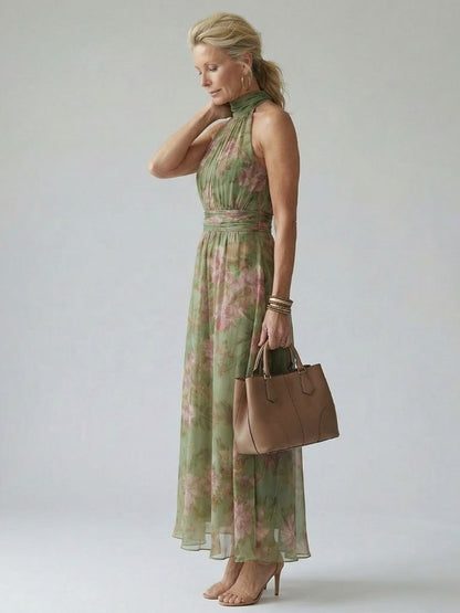 Naomi | Vestido Maxi con Cuello Halter