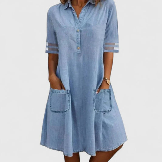 Lucía - Vestido vaquero que realza la silueta