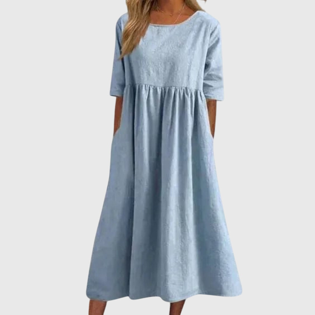 Elena | Vestido elegante de manga corta