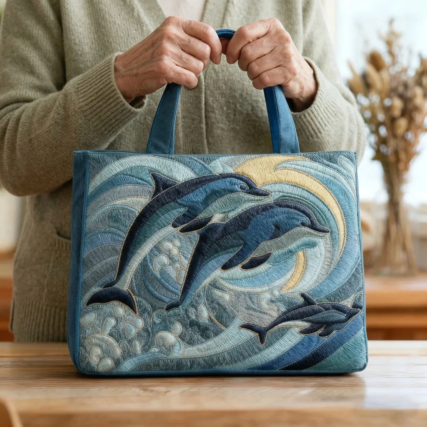 Bolso artesanal - Delfín del océano