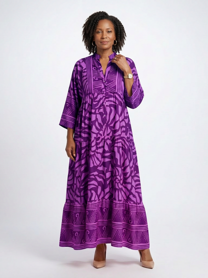 Marielle | Vestido Midi con Botones Delanteros
